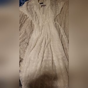 Shein long white dress size small